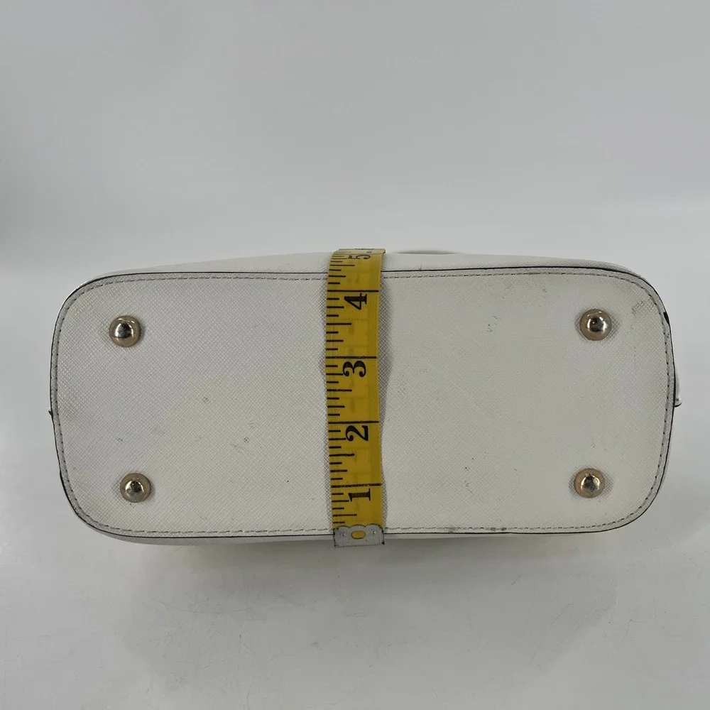 Kate Spade Zip Dome Jeanne Crossbody Saffiano Leather Meringue Cream Ivory Strap
